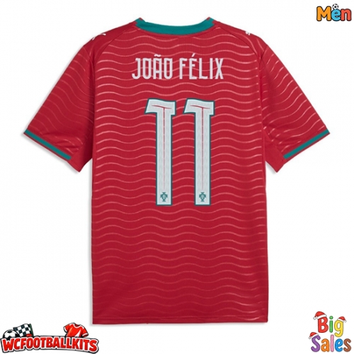 Portugal Joao Felix #11 Replica Home Stadium Shirt World Cup 2026 Short Sleeve
